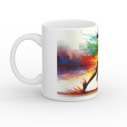 White Glossy Mug-running