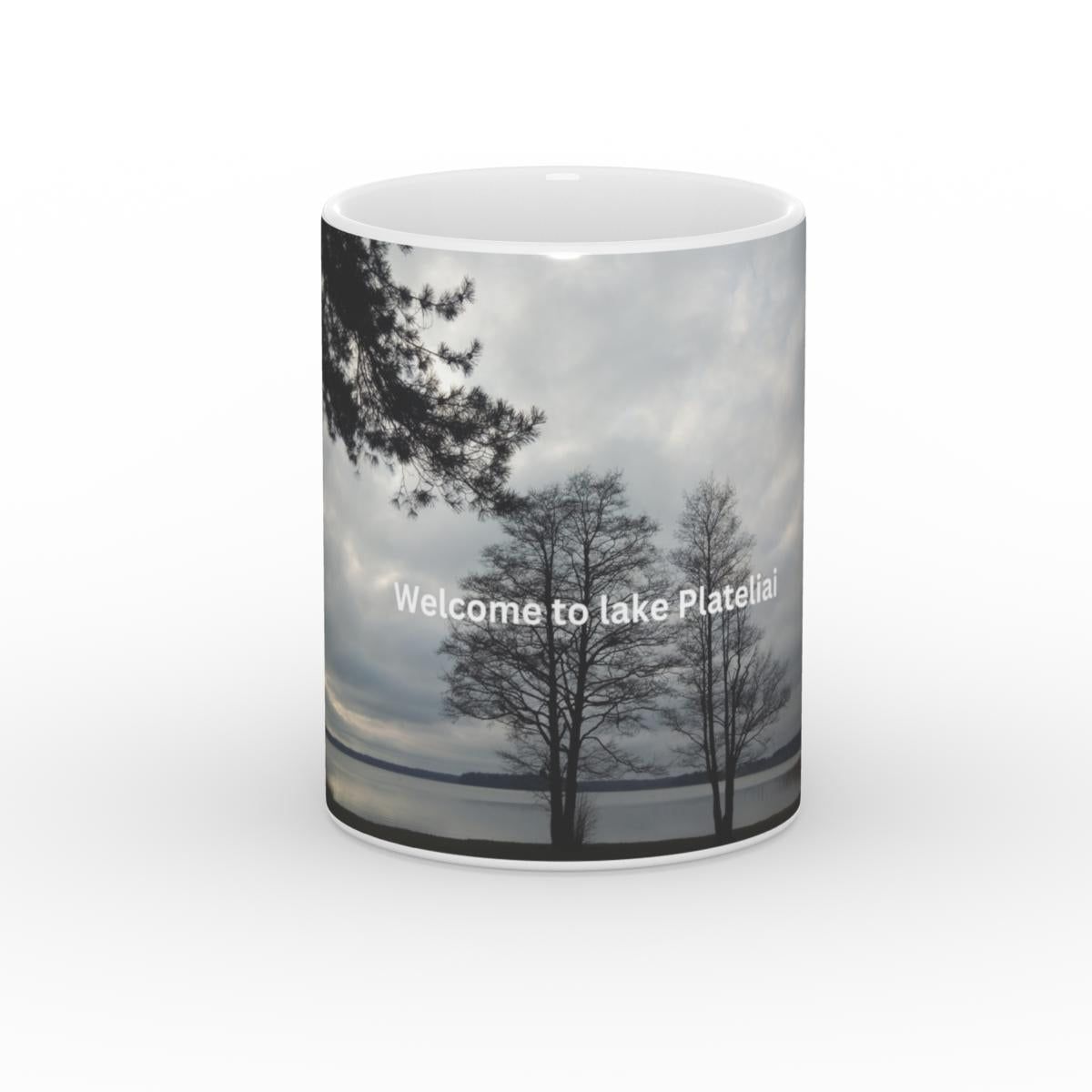 White Glossy Mug-Welcome to Lake Plateliai